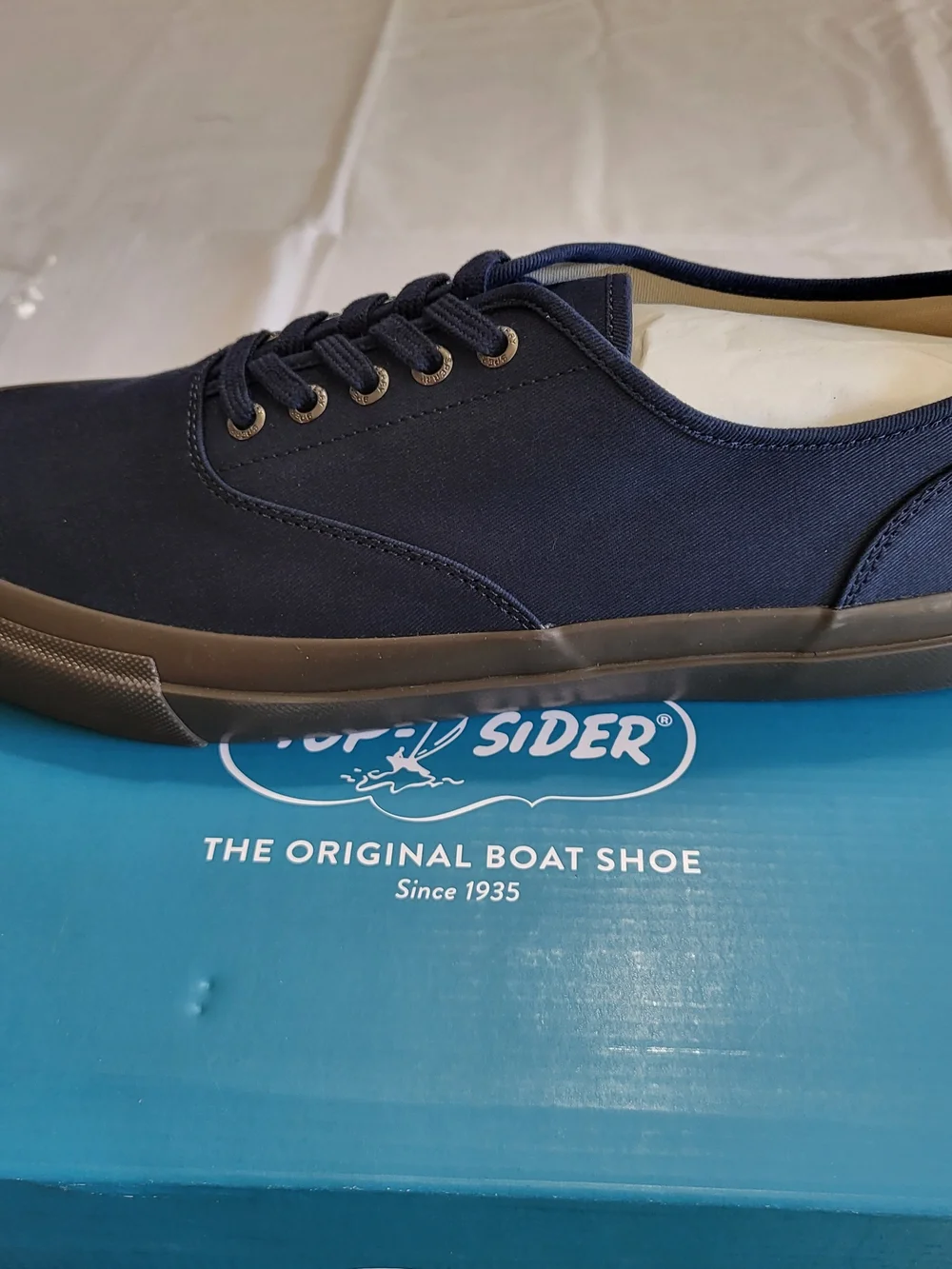 *NEW* Sperry Top-Sider CVO Navy/Marine Canvas Lace-Up Shoes Men's Size 12 w/Box
